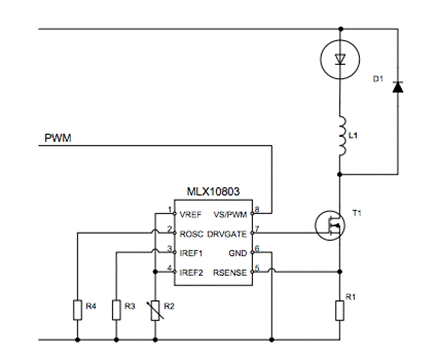 MLX10803LED驱动器如何控制高亮度LED-芯城品牌采购网